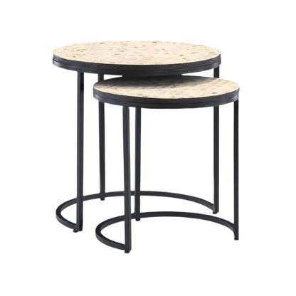 Bone Inlay Coffee Table ( Set of Two )