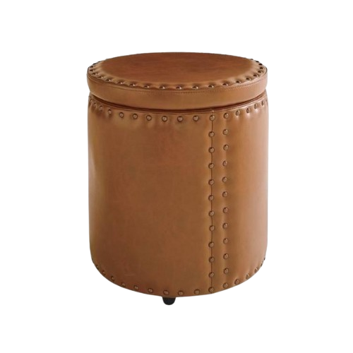 Leather Storage Ottoman